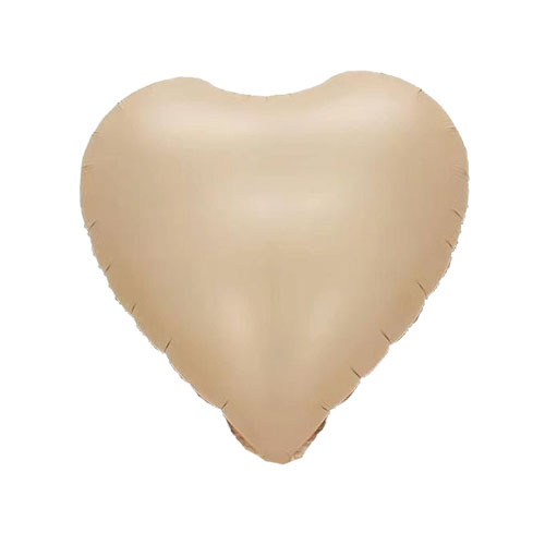 Caramel Heart Shape Helium Mylar Balloon